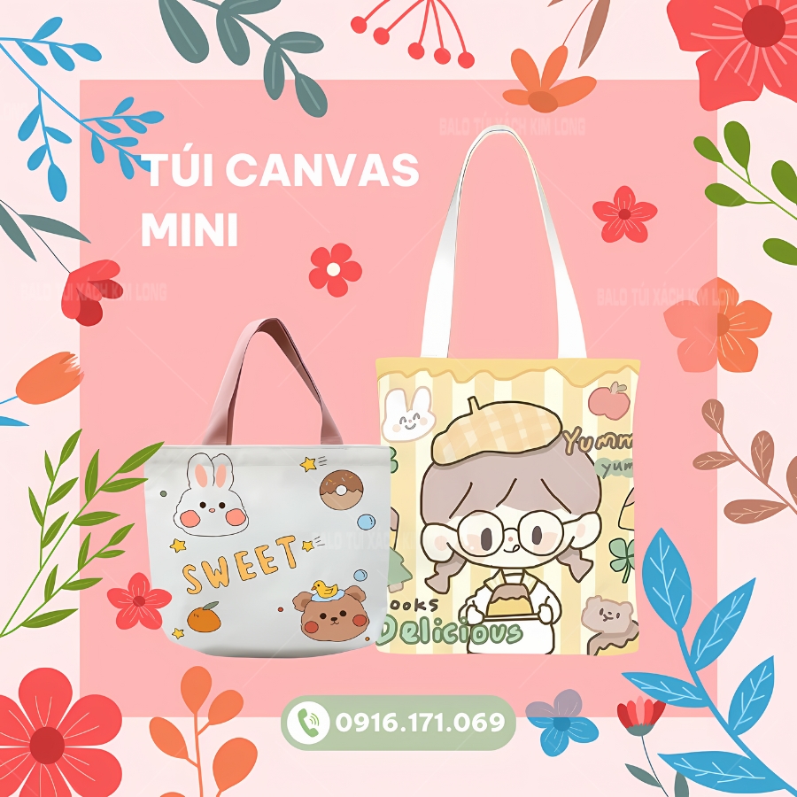 Túi Canvas Mini – Món Quà Tặng Thời Trang Và Xinh Xắn