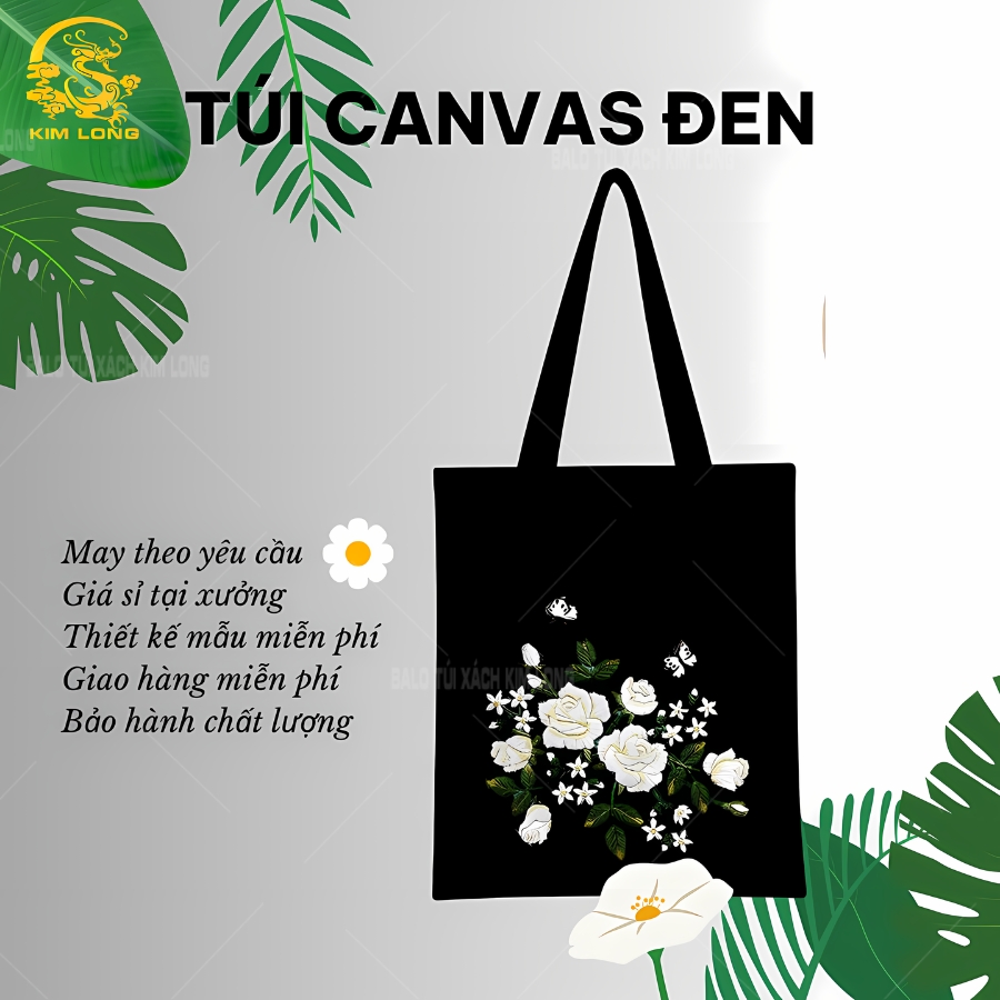 túi canvas đen