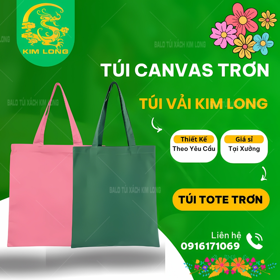 túi canvas trơn