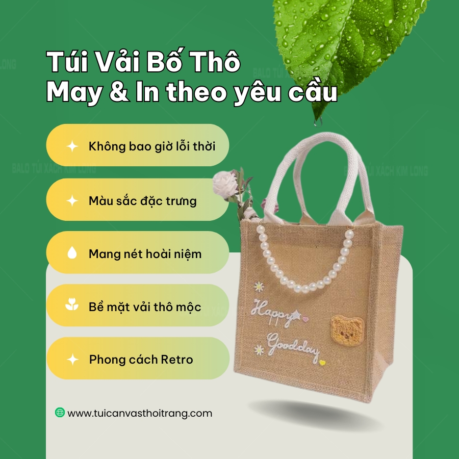 túi vải bố thô