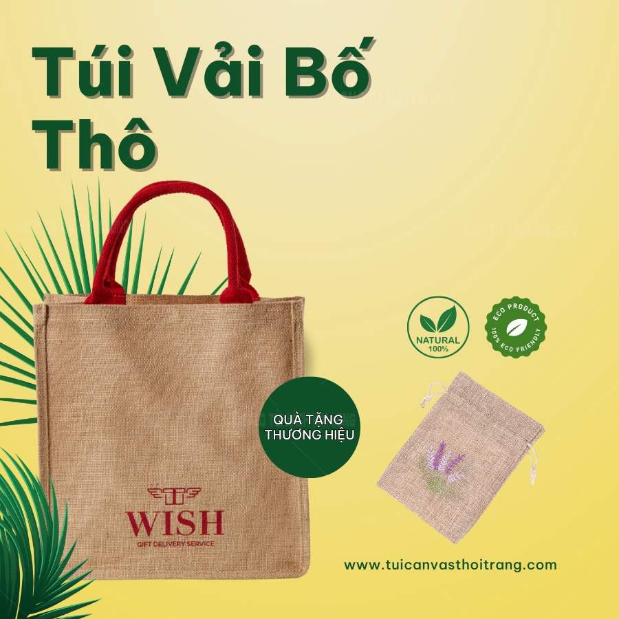 túi vải canvas thô