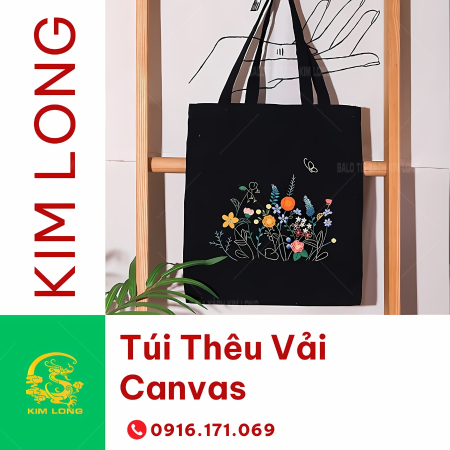 địa chỉ đặt may túi thêu vải canvas