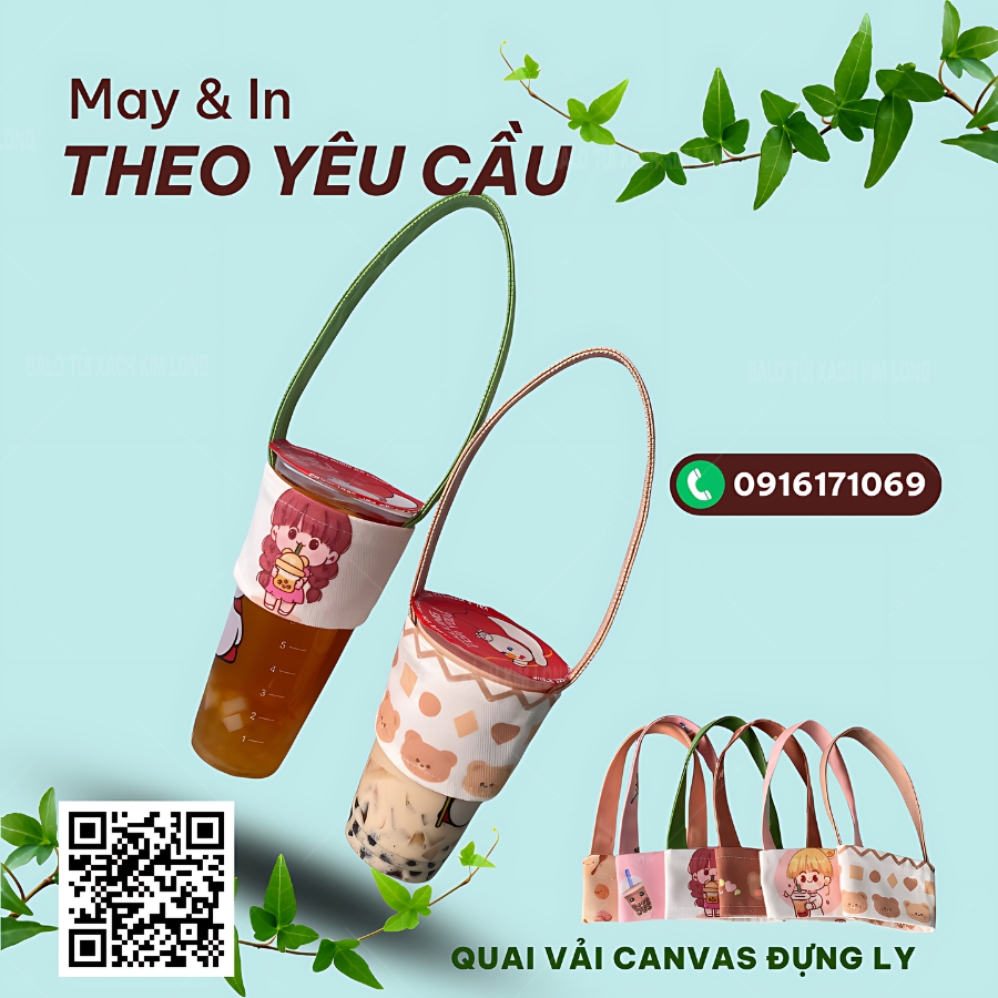 may và in theo yêu cầu quai vải canvas