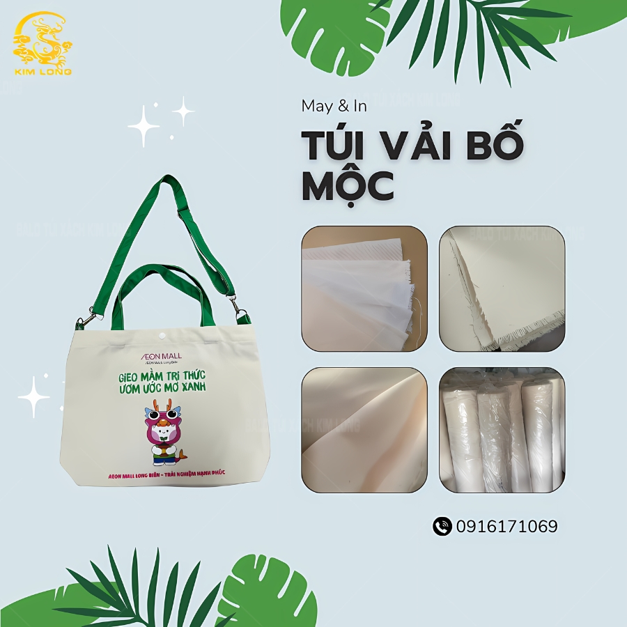 túi vải bố mộc