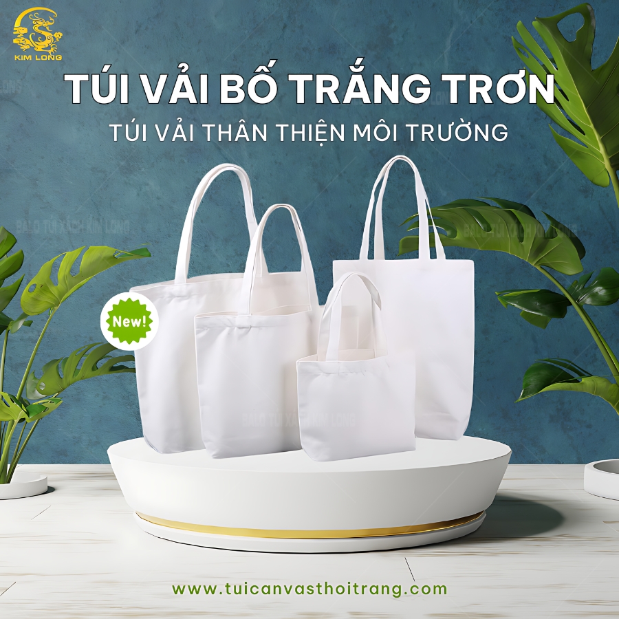 túi vải bố trắng trơn