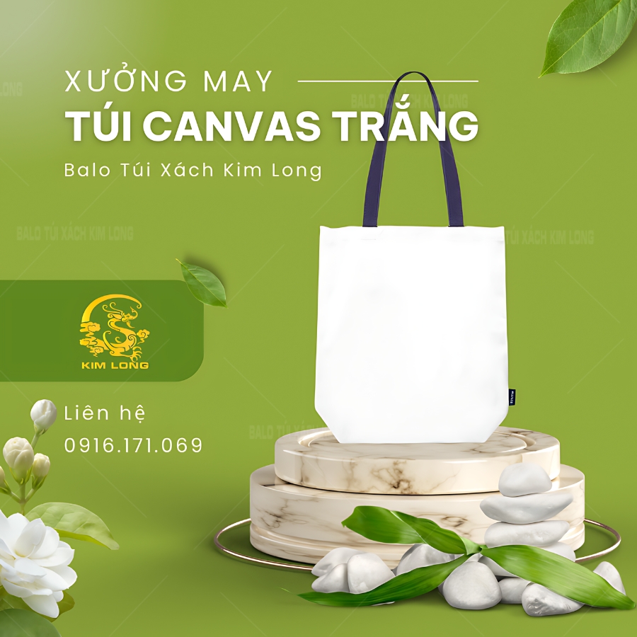 túi canvas trắng