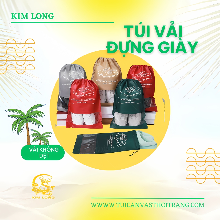 túi vải không dệt đựng giày