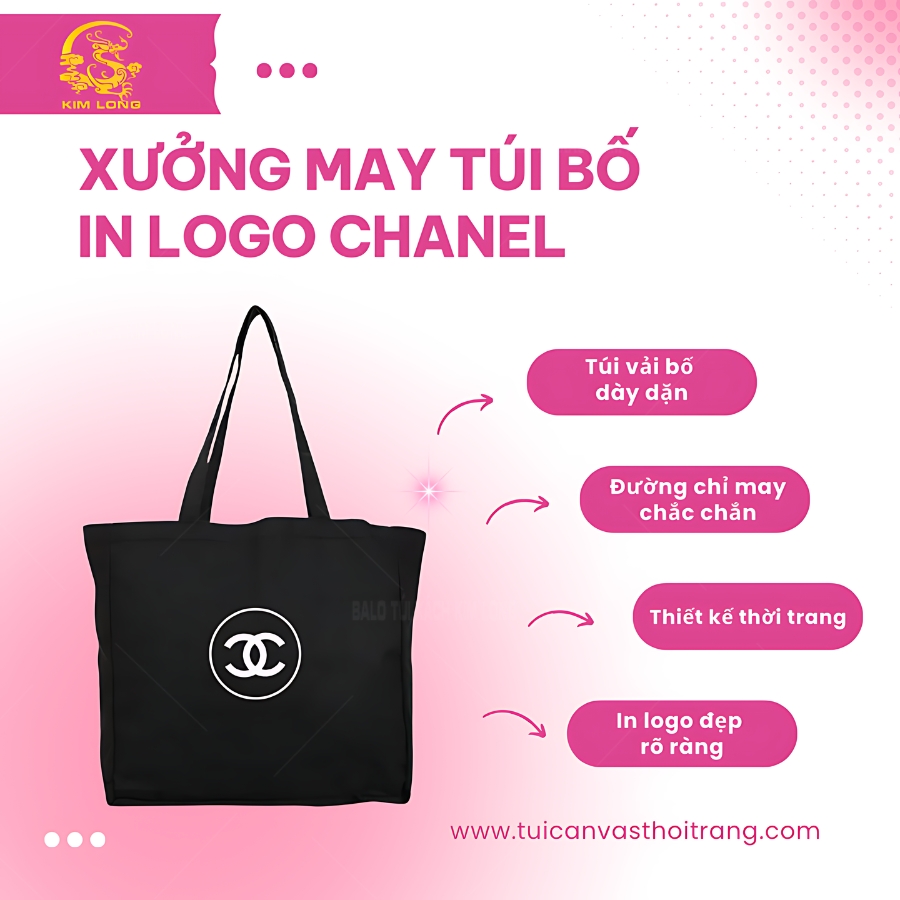 xưởng may túi bố in logo