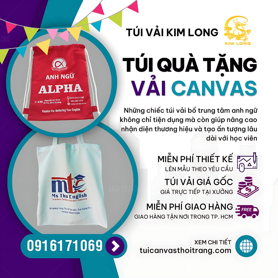 túi quà tặng vải canvas