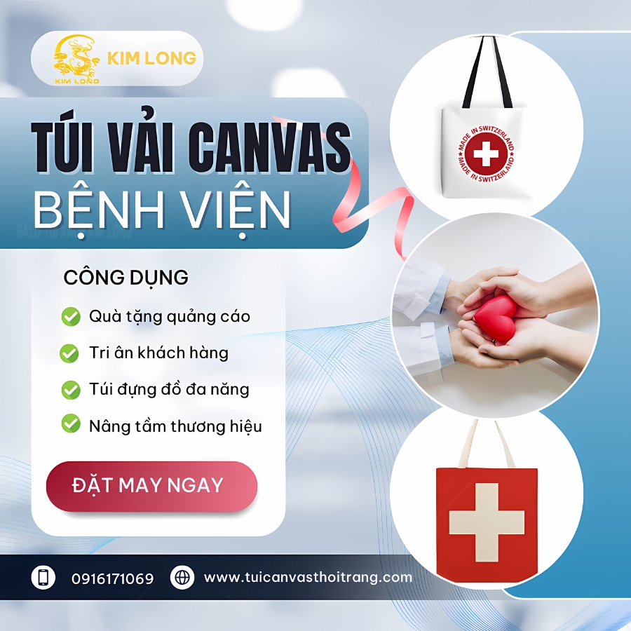 túi vải canvas cho bệnh viện