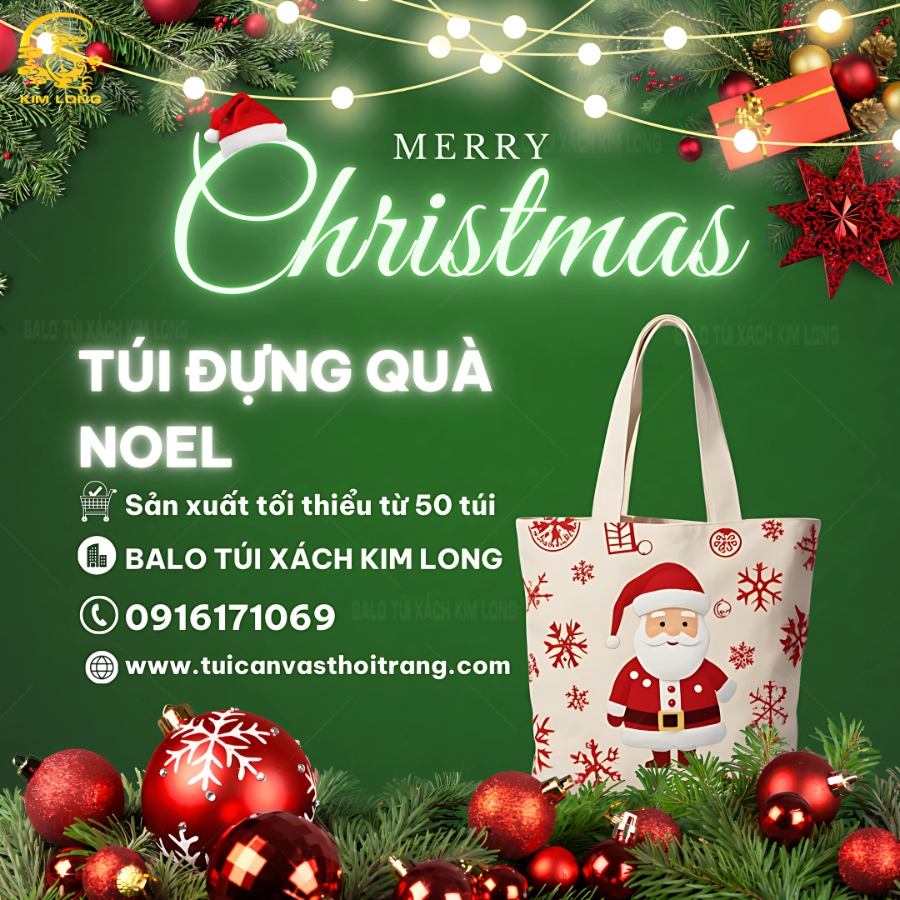 túi đựng quà noel